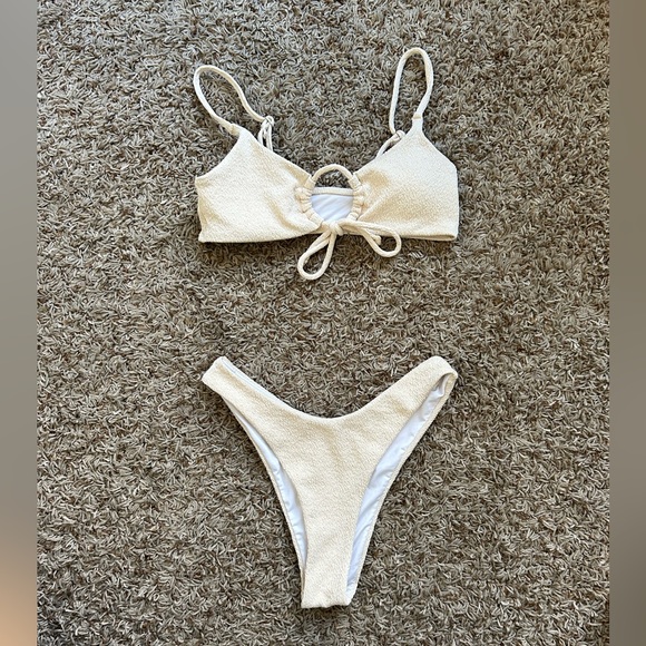 Cider | Cut Out Front Tied Bikini Swimsuit - Picture 6 of 8